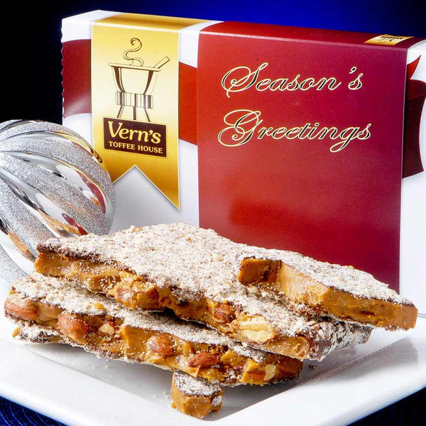 1 lb Seasons Greetings Toffee Box Milk Chocolate