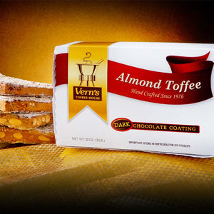 2 lb Dark Chocolate Almond Toffee Box