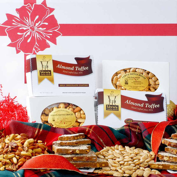Gift Assortment of Toffee, Almonds & Mixed Nuts