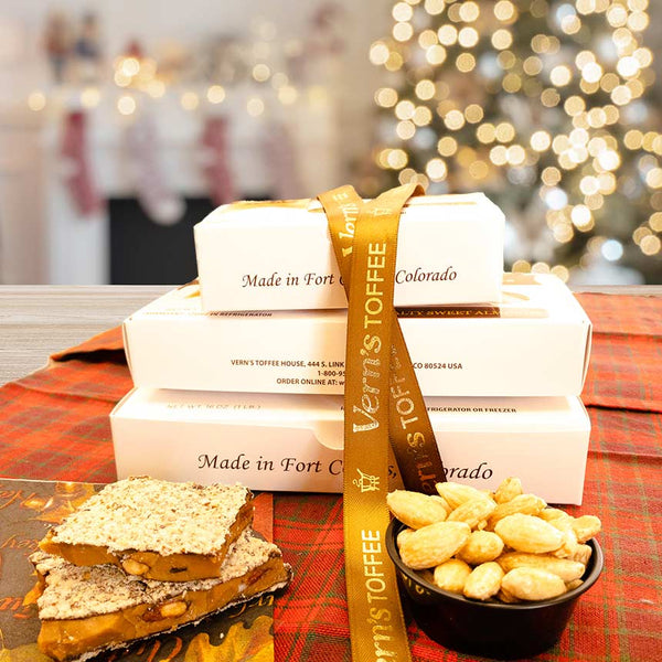 Mini Gift Tower of Toffee and Almonds