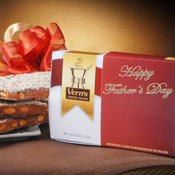 1 lb Happy Father's Day Toffee Box Dark Chocolate