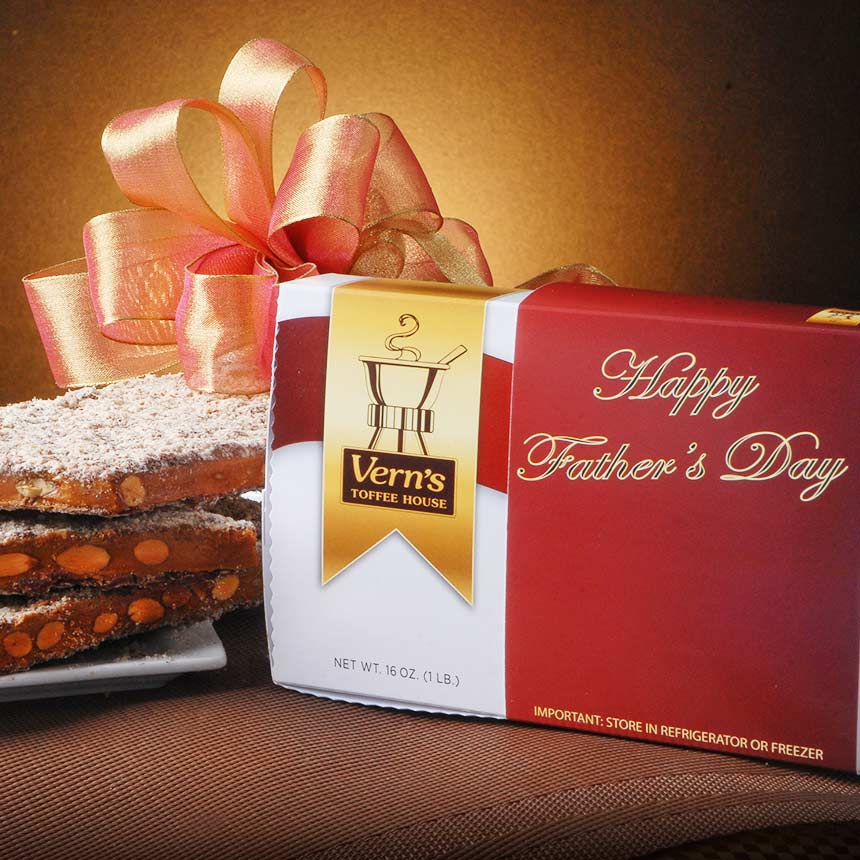 1 lb Happy Father's Day Toffee Box Milk Chocolate