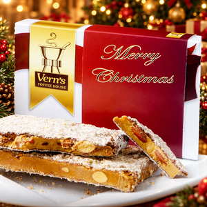 1 lb Merry Christmas Toffee Box Dark Chocolate
