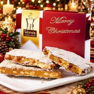 1 lb Merry Christmas Toffee Box Milk Chocolate