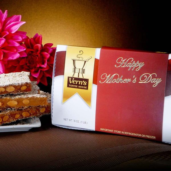 1 lb Happy Mother's Day Toffee Box Milk Chocolate