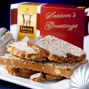 2 lb Seasons Greetings Toffee Box Milk Chocolate