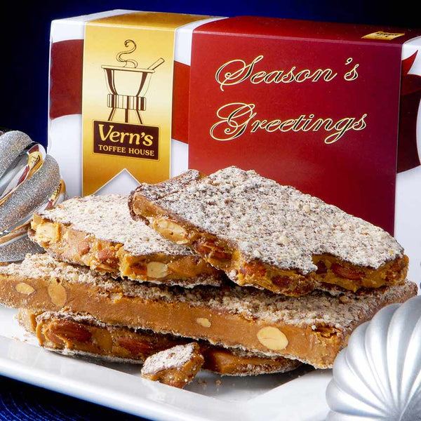2 lb Seasons Greetings Toffee Box Milk Chocolate