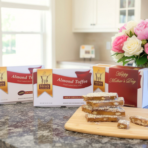 2 lb Almond Toffee Duo with Happy Mother's Day Band